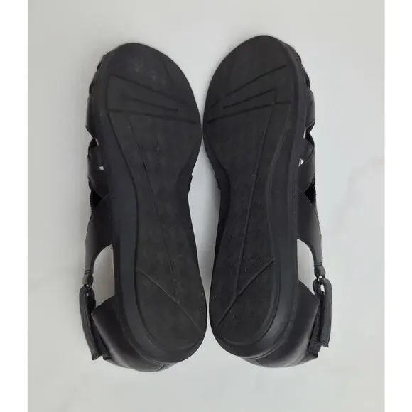 Earth Origins Belle Bridget Shoes Leather Sandals Size 10M Black - Picture 8 of 10